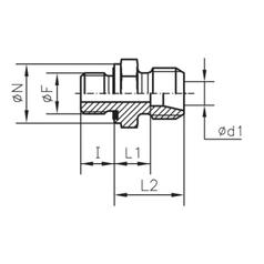 Sparex Metric Stud Coupling M18 x 1.50 Male with Rubber Seal x 15L Male 4