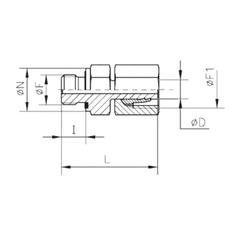 Sparex BSP Stud Coupling 1/2\'\' BSP Male with Rubber Seal x 16S Female 4