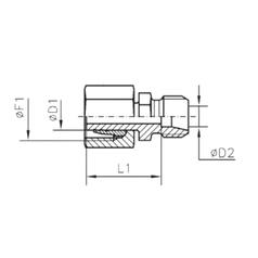 Sparex Metric Reducer Coupling 14S Female x 12S Male 4