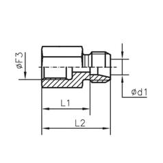 Sparex BSP Fixed Female Stud Coupling 1/2\'\' BSP Female  x 15L Male 4