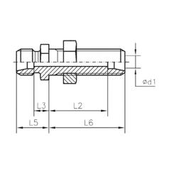 Sparex Metric Straight Bulkhead Coupling 8L Male 4
