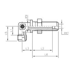Sparex Metric 90° Bulkhead Coupling 10L Male 4