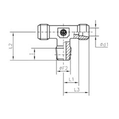 Sparex BSPT Male | Male | Male Tee 1/4\'\' BSPT  x 8L 4