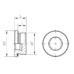 Sparex Metric Blanking Plug with Rubber Seal M10 X 1.00 4