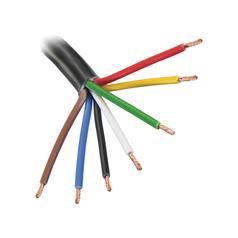 Electrical Cable - 7 Core, 0.5mm² Cable, Black (Length: 1M), (Reel) 1