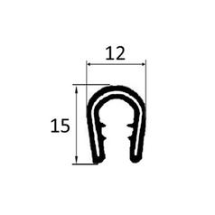 Plastic Edging Strip (Black) 5 - 8mm x 1M 2