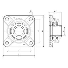 Sparex Four-Bolt Flanged Unit (UCF213) 4