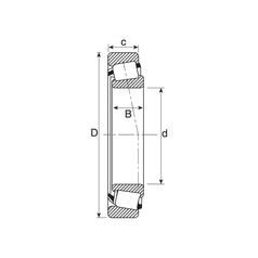 Sparex Taper Roller Bearing (L44643/44610) 4