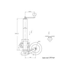 Jockey Wheel Jack, Tube Ø 60mm 2
