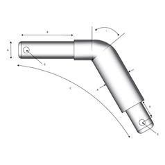 Lower link pin - Cranked 28 - 36mm  Cat.2/3 (Ø28/36mm) 2