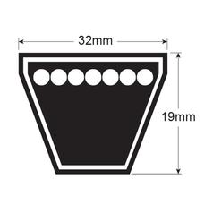 V Belt - D Section - Belt No. D351 2
