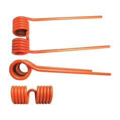 Tedder haytine - RH & LH -  Length: 375mm, Width: 145mm, Ø10.5mm - Replacement for Claas, Bautz 1