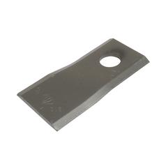 Mower Blade - Twisted blade, bottom edge sharp & parallel - 98x45x3.5mm - Hole Ø16.5mm - LH - Replacement for Fort-Morra 1