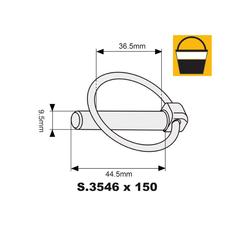 Small Bucket 150 pcs. Round Linch Pin 9.5mm x 44.5mm 3