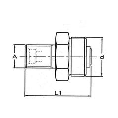 Dowty type Coupling 1/2\'\'BSP male 3