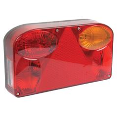 Rear Combination Light, (Halogen), Function: 6, Brake / Tail / Indicator / Fog / Number Plate / Reflector, RH, 12V 1