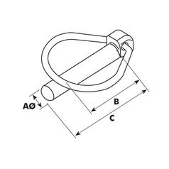 Pear Linch Pin, Pin Ø8mm x 62mm 2