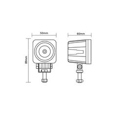 LED Work Light, Interference: Not Classified, 750 Lumens Raw, 10-80V 9
