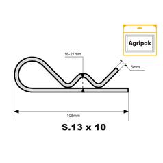 Agripak 10 pcs. Grip Clip - Single Wound, 5 x 105mm 4