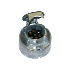 7 Pin Trailer Socket (Metal), Female 12/24V 1