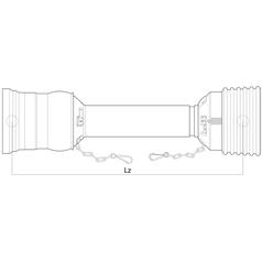 PTO Guard - Easylock - Wide Angle, (Lz) Length: 1010mm, Size: Large. 3