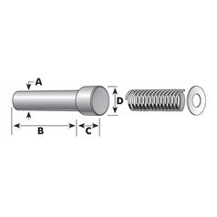 PTO Yoke Pin - Pin Ø:9mm 2