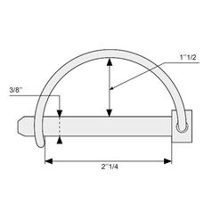 Shaft Locking Pin, Pin Ø9.5mm x 57mm 3