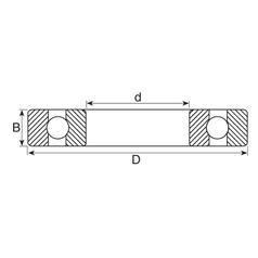 Sparex Deep Groove Ball Bearing (62052RSC3) 4