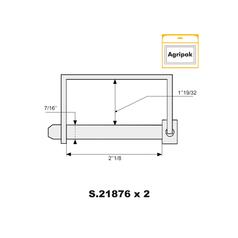 Agripak 2 pcs. Shaft Locking Pin 11mm x 54mm 4