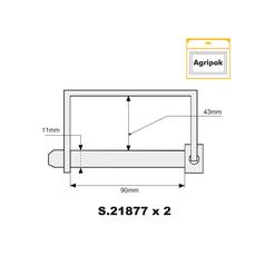 Agripak 2 pcs. Shaft Locking Pin 11mm x 90mm 3