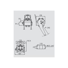 Faster Multiport Coupling - 4 Ports 3/8\'\' Body x 3/8\'\' BSP Female Thread (Fixed Part) 2