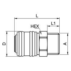 Coupler Male BSPP - 1/4\'\' 2