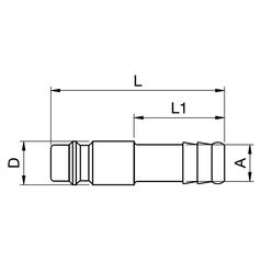 Plug Hose Barb - 6mm 2