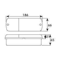 Rear Combination Light, (Halogen), Function: 2, Position / Indicator, RH & LH, 12/24V 2