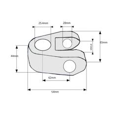 Top Link Knuckle End - Cat. 2 (Ø25mm) 3