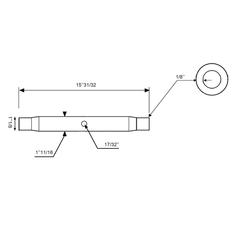 Top Link Centre Tube  - 1-1/8 UNC - 406mm 4