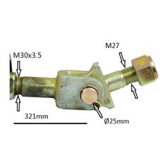 Automatic Bar Hole Stabiliser - Ball Ø25.4mm - Thread Ø27mm - Min. Length:594mm - M30 x 3.50 2