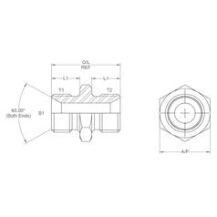 Hydraulic Adaptor 5/8\'\' BSP Male x 5/8\'\' BSP Male 3