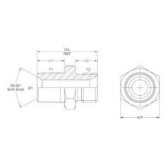 Hydraulic Adaptor 3/4\'\' NPTF Male x 3/4\'\' BSP Male 2