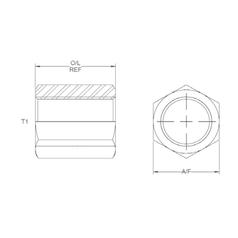 Hydraulic Adaptor 3/8\'\' BSP Fixed Female 3