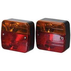 Halogen Lighting Set, Bolt on, Function: 4, Brake / Tail / Indicator / Number Plate, 7.5M, 12V 1