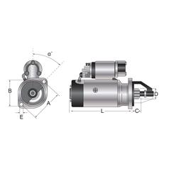 Starter Motor - 12V, 3Kw (Mahle) 4