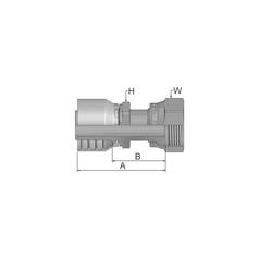 Parker ORFS Hose Insert 1/4\'\' x 9/16\'\' - 18TPI Female Straight Swivel (Long) 2