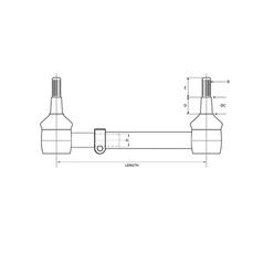 Track Rod/Drag Link Assembly, Length: 1108mm 2