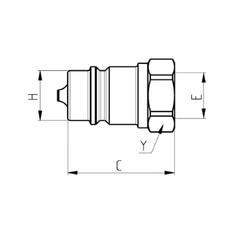 Faster Quick Release Hydraulic Coupling Male 1/2\'\' Body x 1/2\'\' BSP Female Thread 5