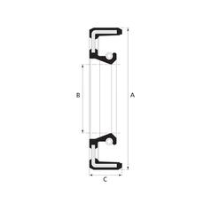 Metric Rotary Shaft Seal, 45 x 85 x 13mm Single Lip 3