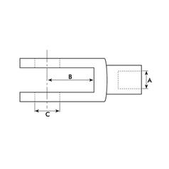 Metric Clevis End M12 (DIN 71751) 4