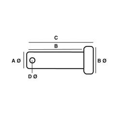 Metric Clevis Pin ØM6.0mm x 14.5mm 3