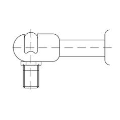 Gas Strut,  Total length: 325mm 2