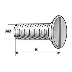 Metric Countersunk Machine Screw, M3x10mm (DIN 963) 2